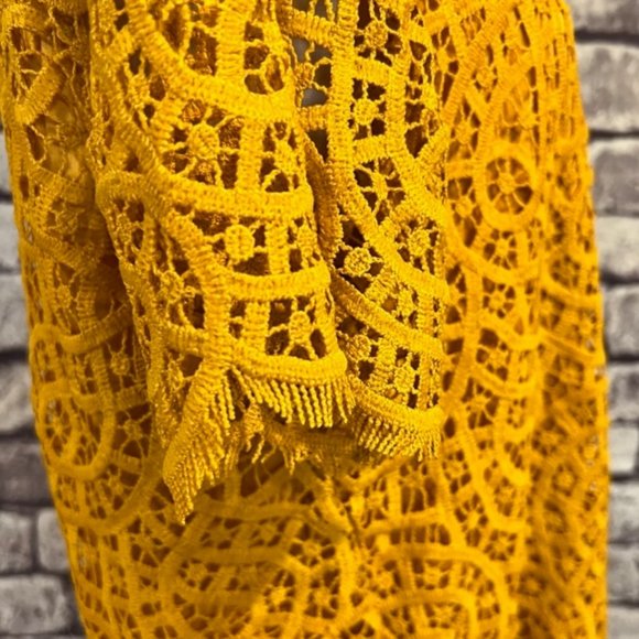 Philosphy Gold Lace Short Sleeve Blouse Size XXL - Picture 8 of 9